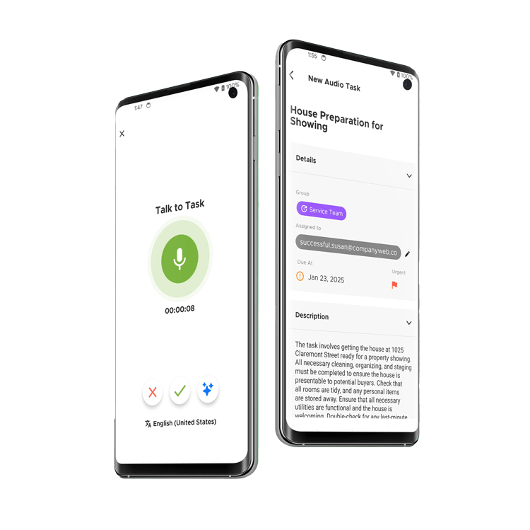 TalkToTaskMobileAppSamsungMockup